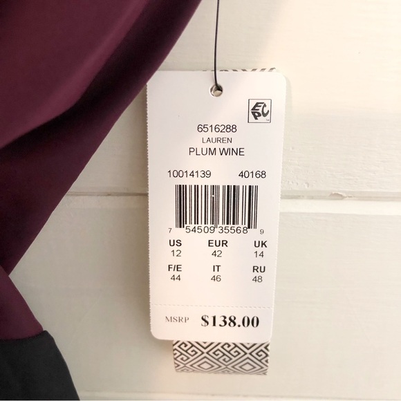 Amoressa Phantom Lauren Tankini Top Plum Wine Purple Black Swim - Picture 6 of 8